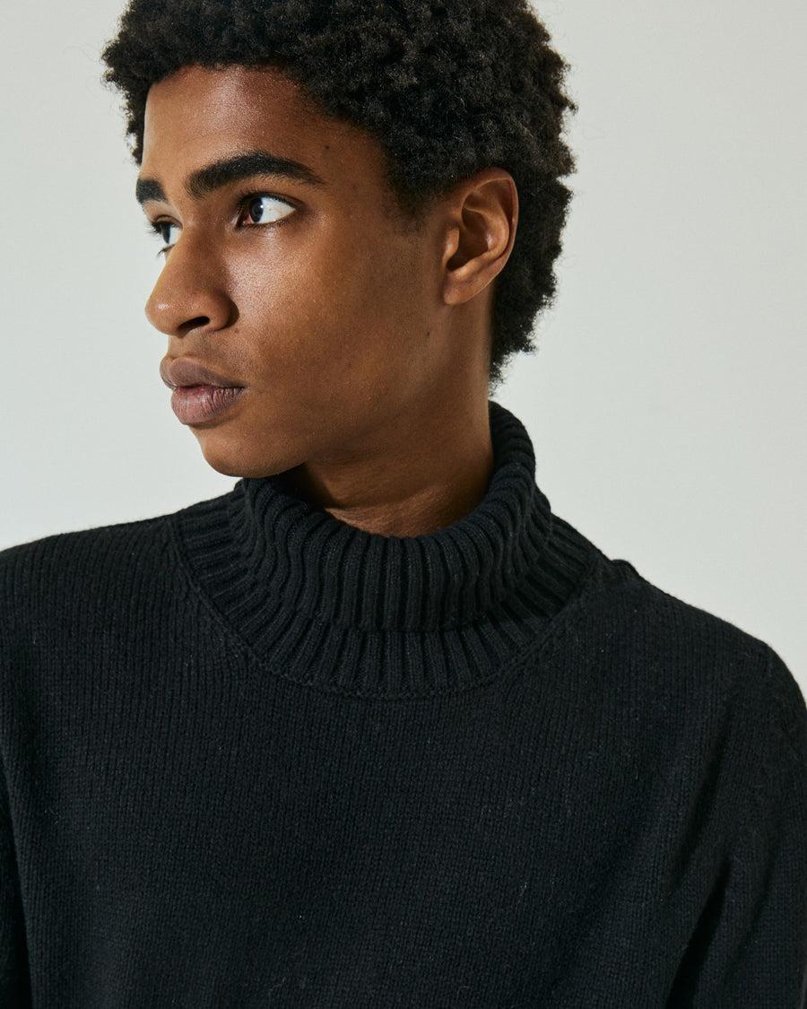 Scaglione TURTLE NECK SOFT HYBRD CASHMERE BLACK Online