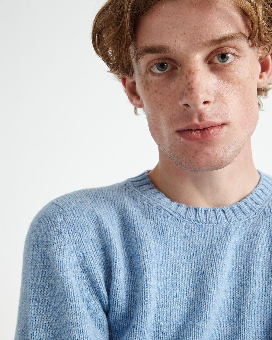 Scaglione ROUND NECK SEAMLESS SOFTWOOL BABYBLUE Italy
