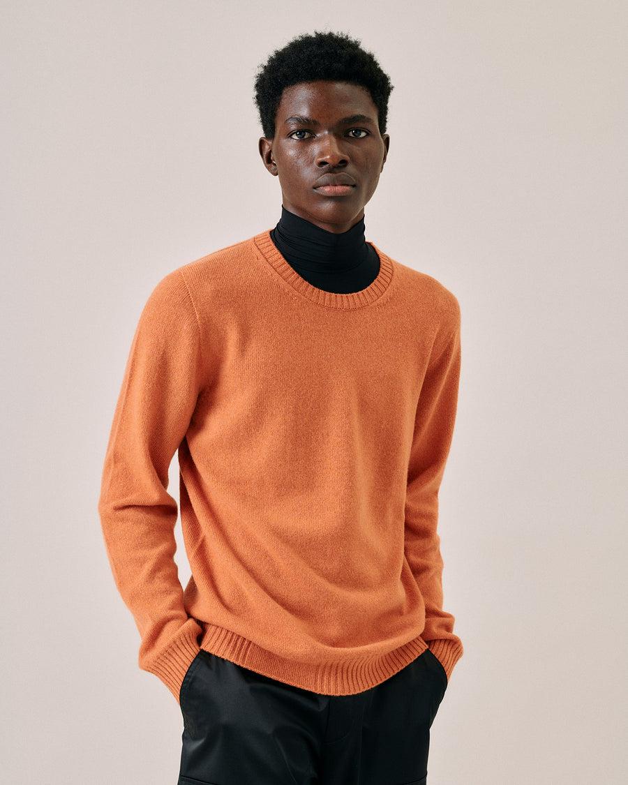 Scaglione ROUND NECK SEAMLESS HYBRD CASHMERE CARROT In Linea