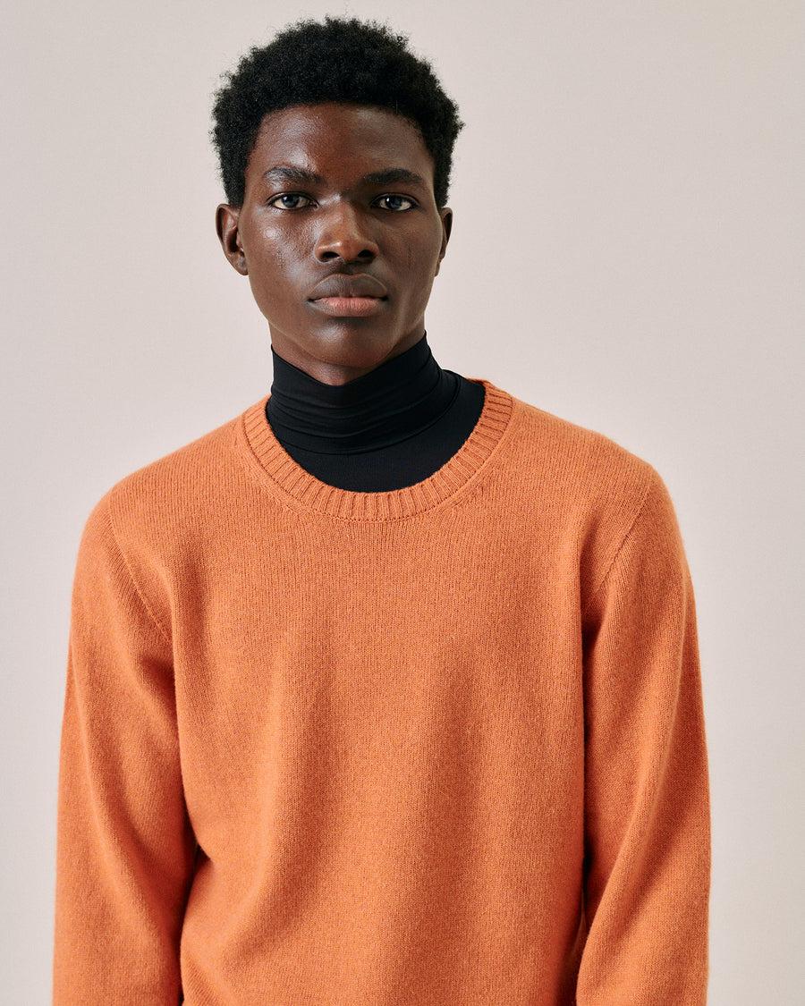 Scaglione ROUND NECK SEAMLESS HYBRD CASHMERE CARROT In Linea