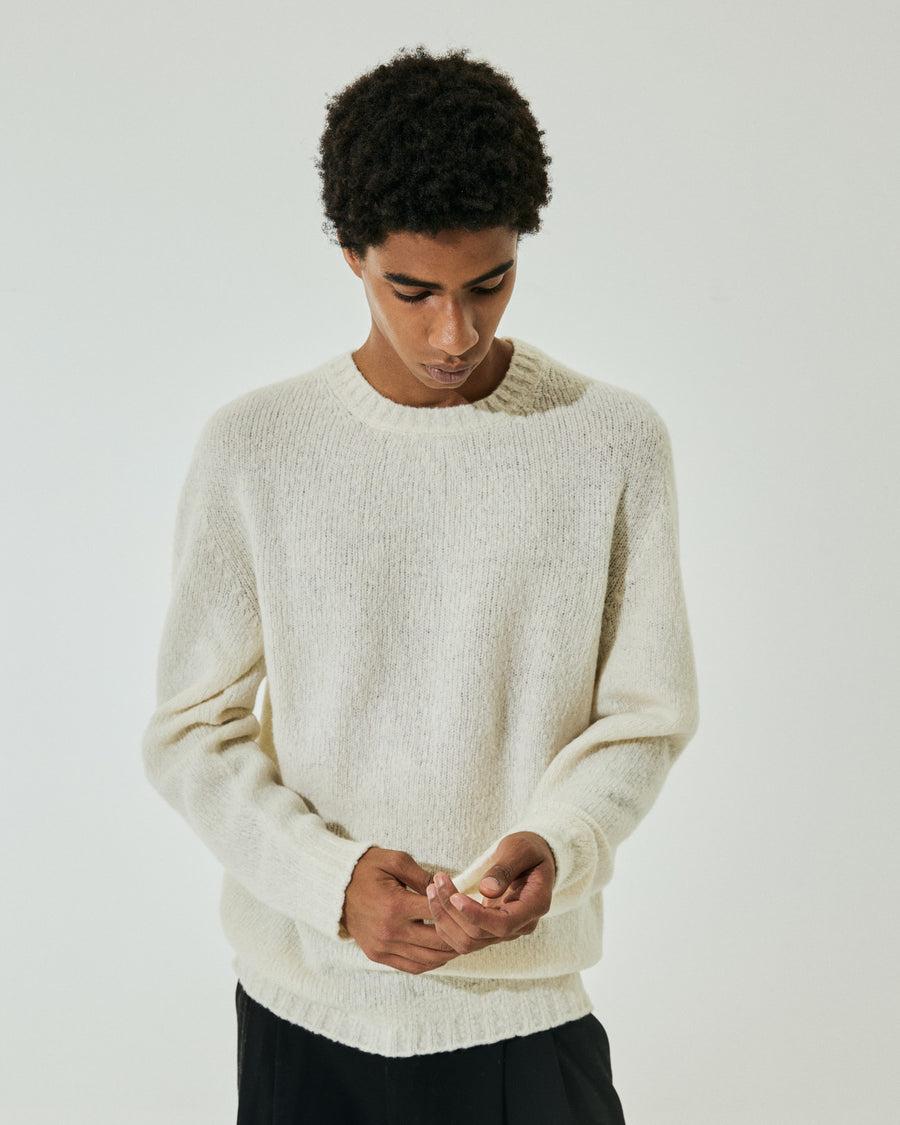 Scaglione ROUND NECK SEAMLESS PUFFED CASHMERE MILK Fino al 50% di sconto