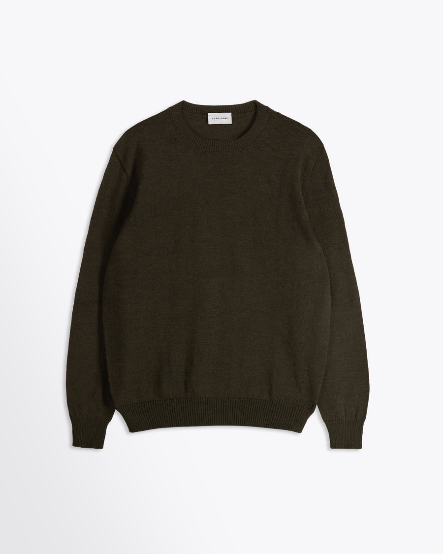 Scaglione ROUND NECK SEAMLESS MERINO ARMY