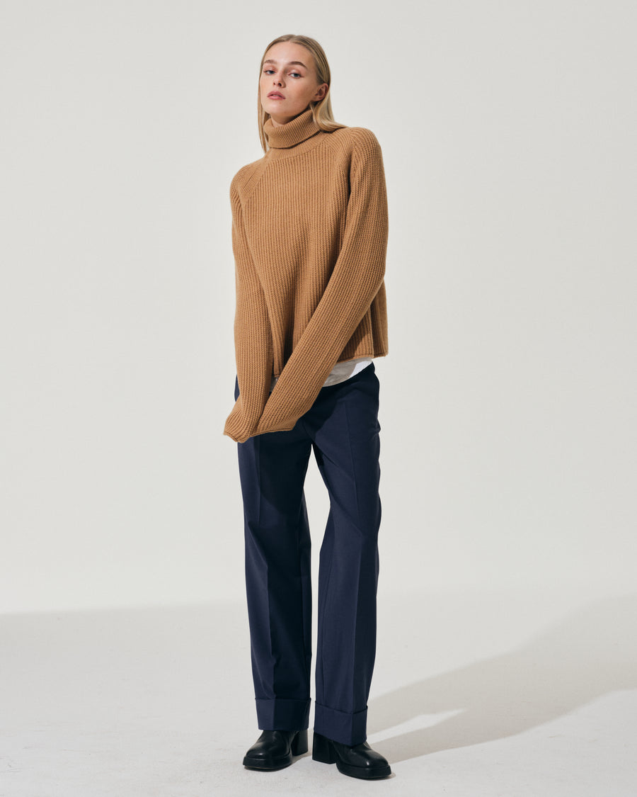 Scaglione ROUND NECK RAGLAN FISHERMAN CARAMEL Novità
