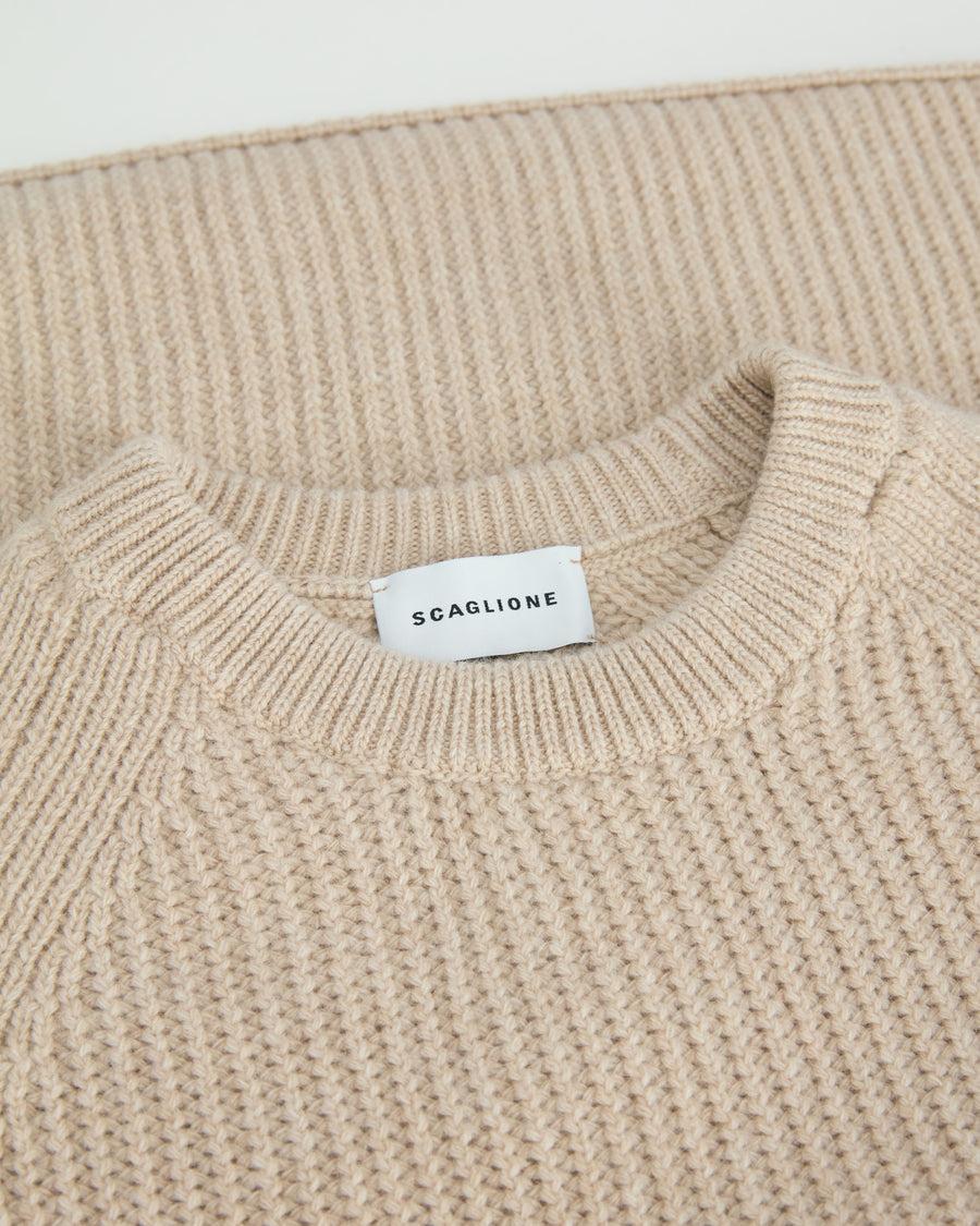 Scaglione ROUND NECK RAGLAN FISHERMAN SAND Sconto