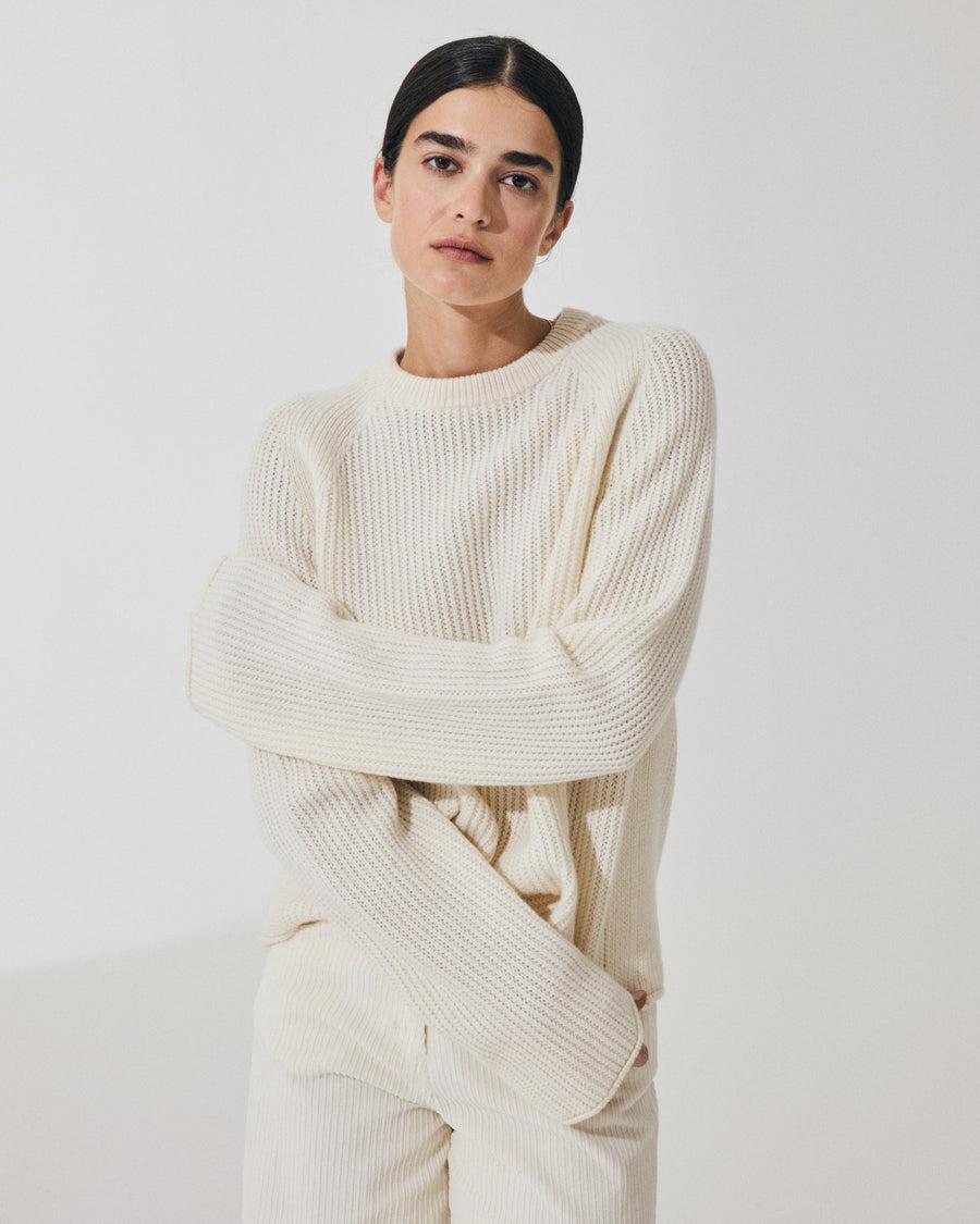 Scaglione ROUND NECK RAGLAN FISHERMAN MILK Offerta