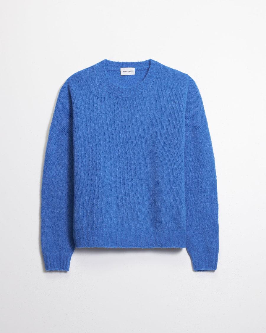 Scaglione ROUND NECK OVER PUFFED CASHMERE CORNFLOWER Pezzi Unici