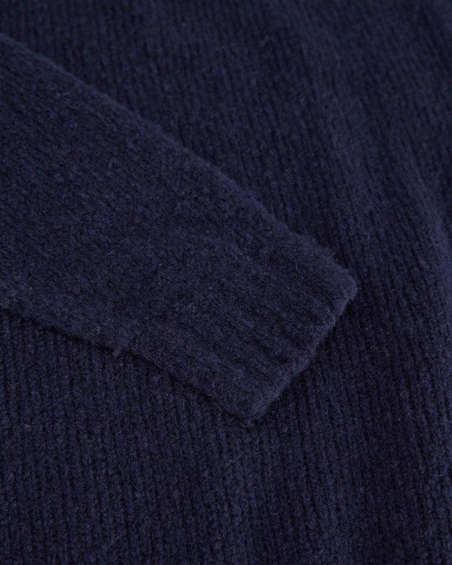 Scaglione ROUND NECK OVER PUFFED CASHMERE NAVY Nuova