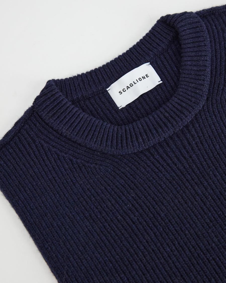 Scaglione TOP S/M SLIM M.UNITA NAVY Italia