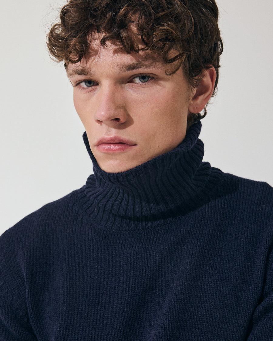 Scaglione TURTLE NECK SEAMLESS SOFTWOOL DKNAVY Soddisfazione Garantita