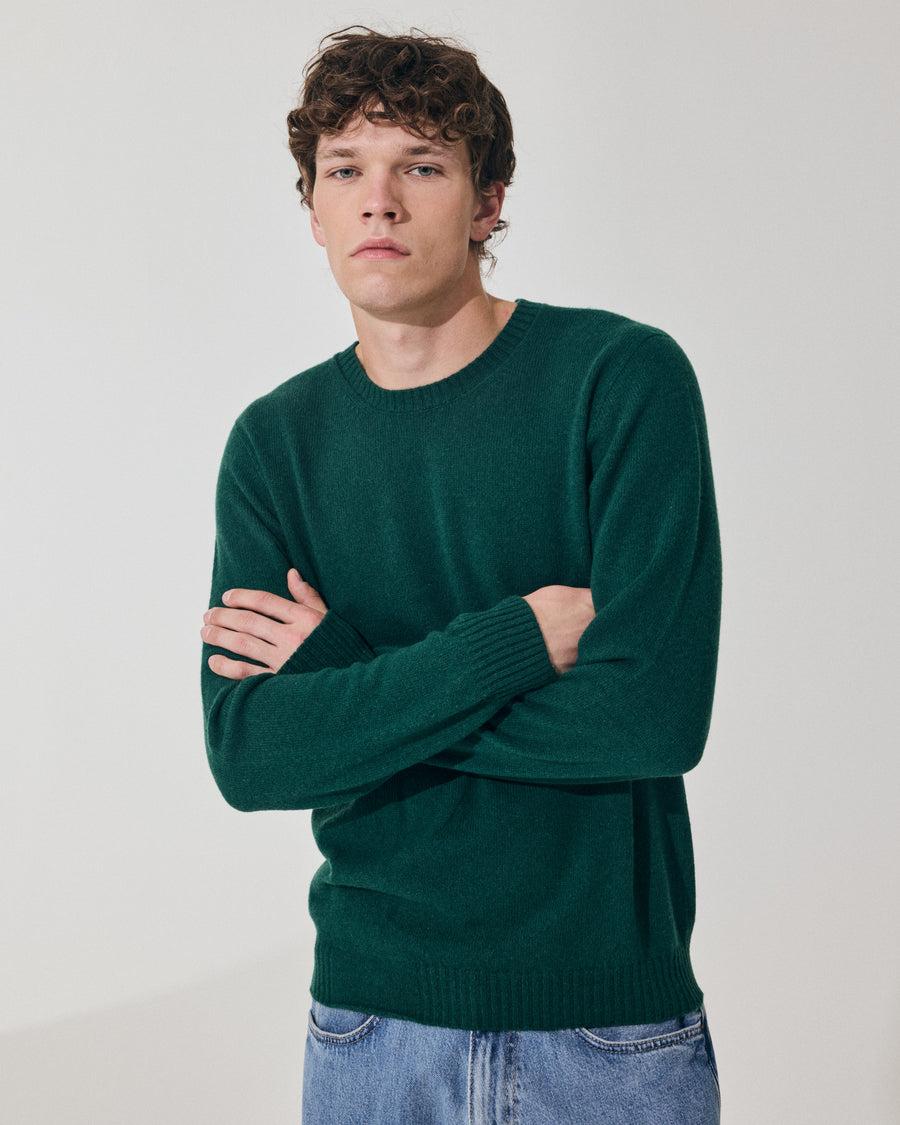 Scaglione ROUND NECK SEAMLESS HYBRD CASHMERE FOREST Saldi