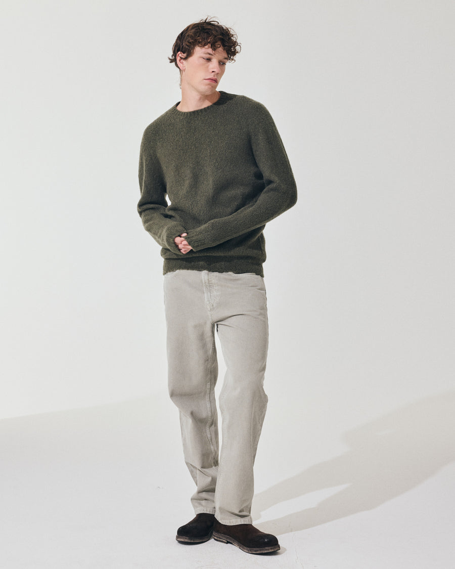 Scaglione ROUND NECK SEAMLESS PUFFED CASHMERE CASHMERE FOREST In Saldo