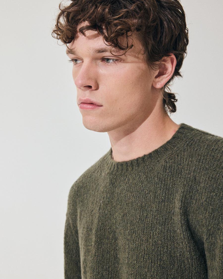 Scaglione ROUND NECK SEAMLESS PUFFED CASHMERE CASHMERE FOREST In Saldo