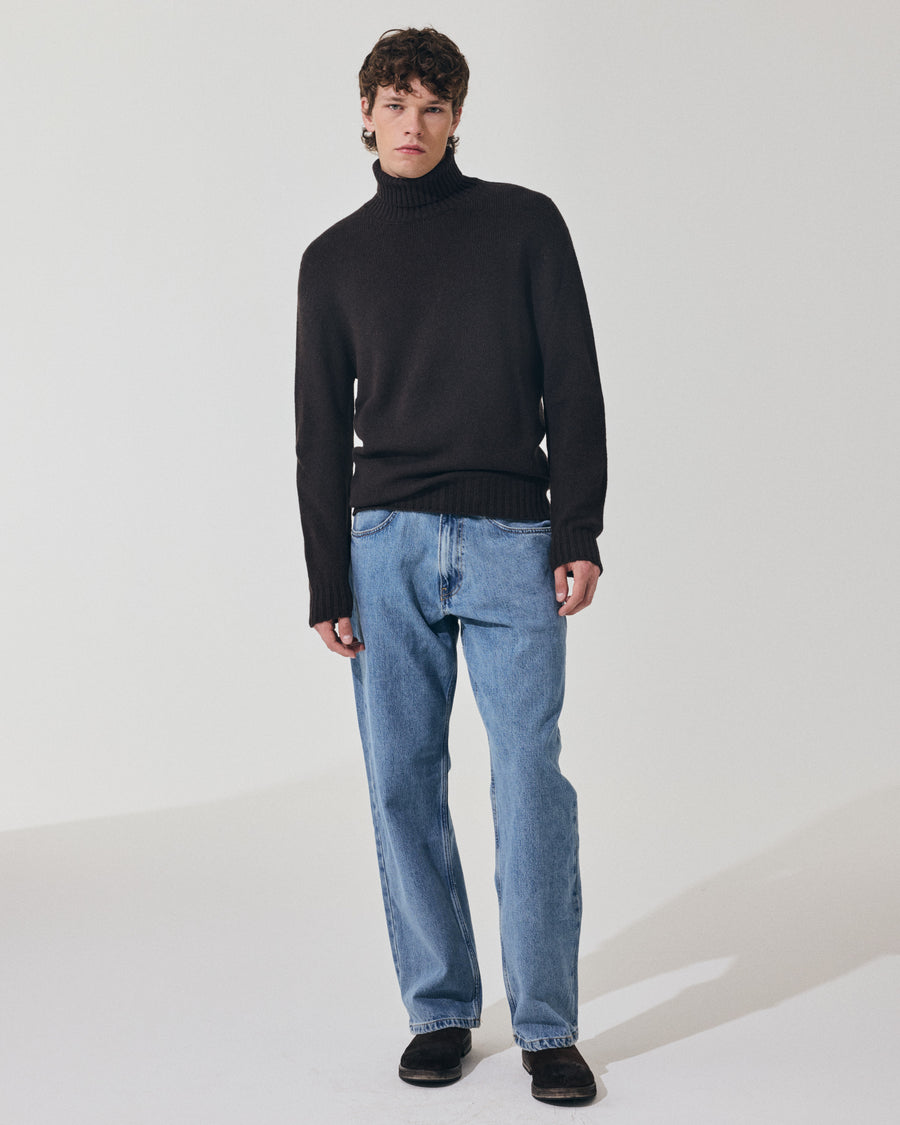 Scaglione TURTLE NECK SOFT HYBRD CASHMERE EBANO Moda