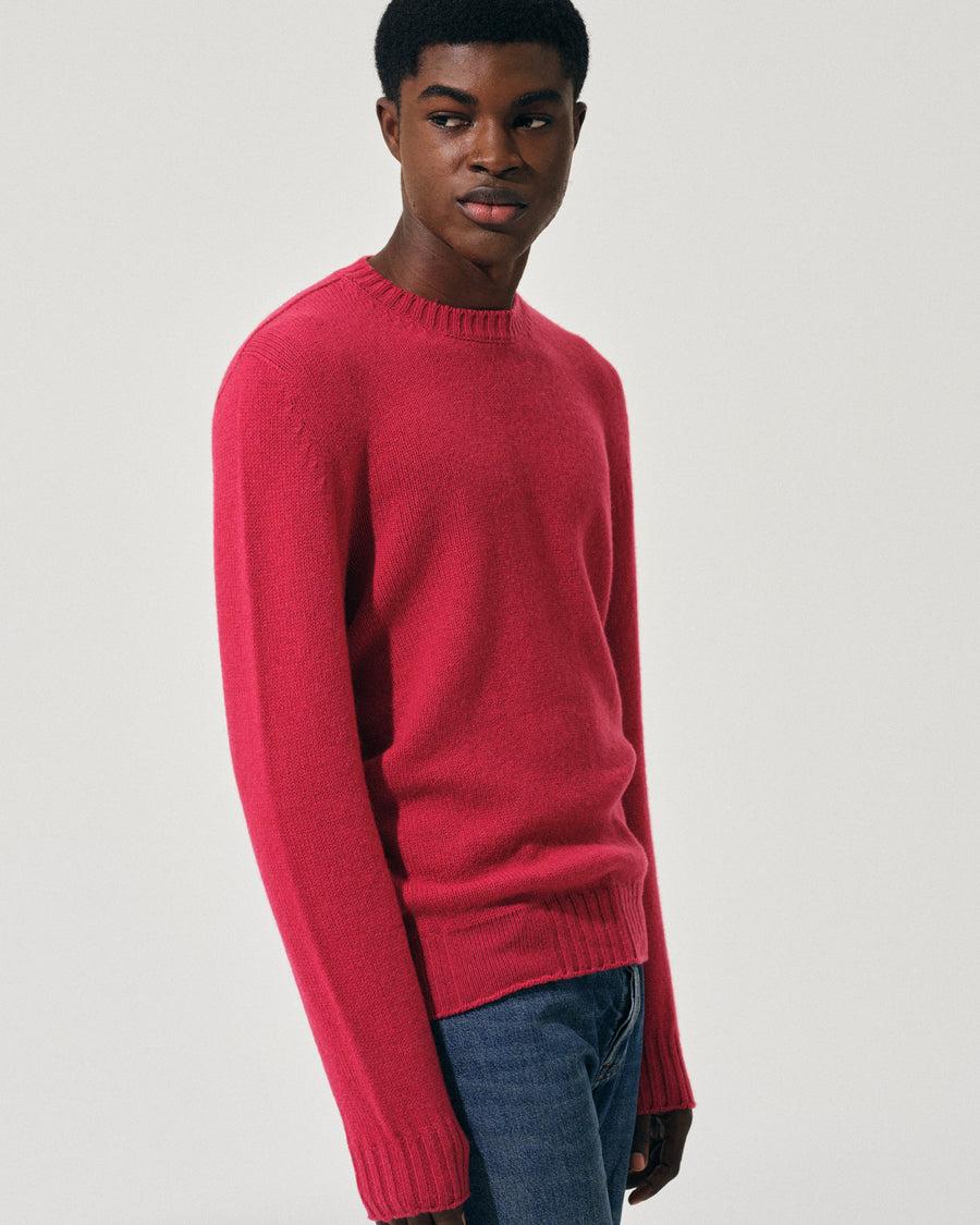 Scaglione ROUND NECK SOFT HYBRD CASHMERE MAGENTA Spedizione gratuita