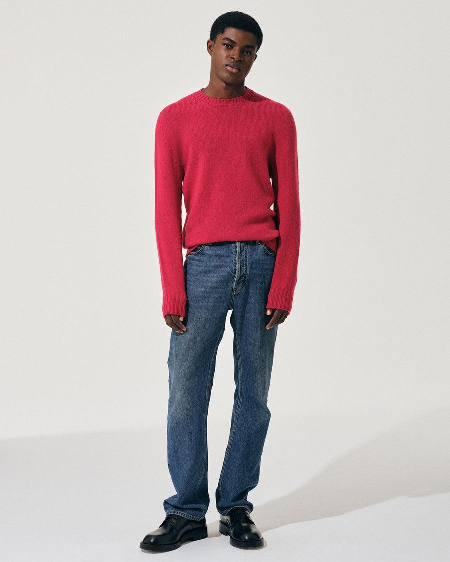 Scaglione ROUND NECK SOFT HYBRD CASHMERE MAGENTA Spedizione gratuita