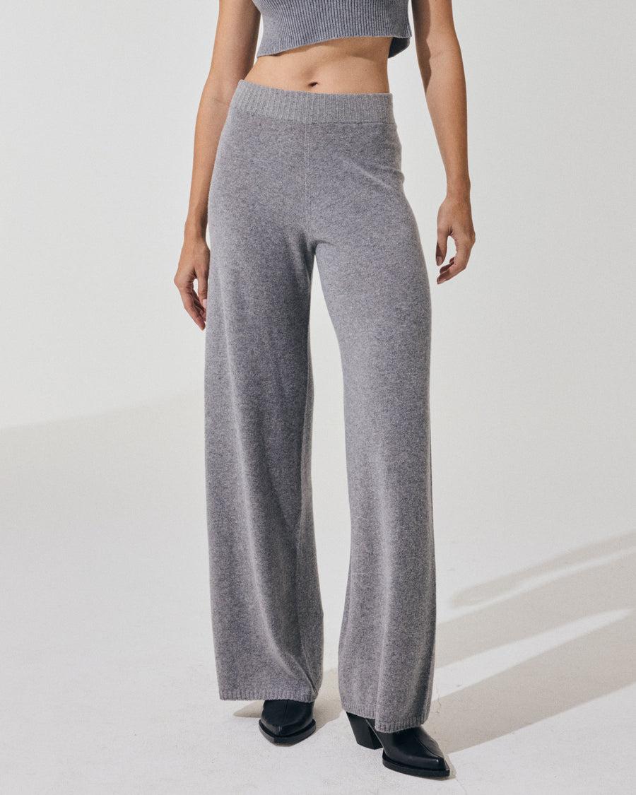 Scaglione PANTS WIDE SEAMLESS GREY Vendite stagionali