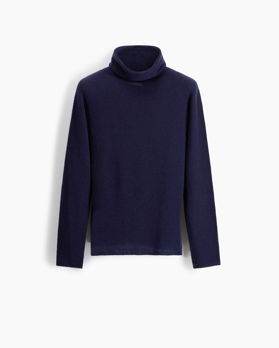 Scaglione TURTLE NECK SLIM RAGLAN SEAMLESS NAVY Cyber Monday