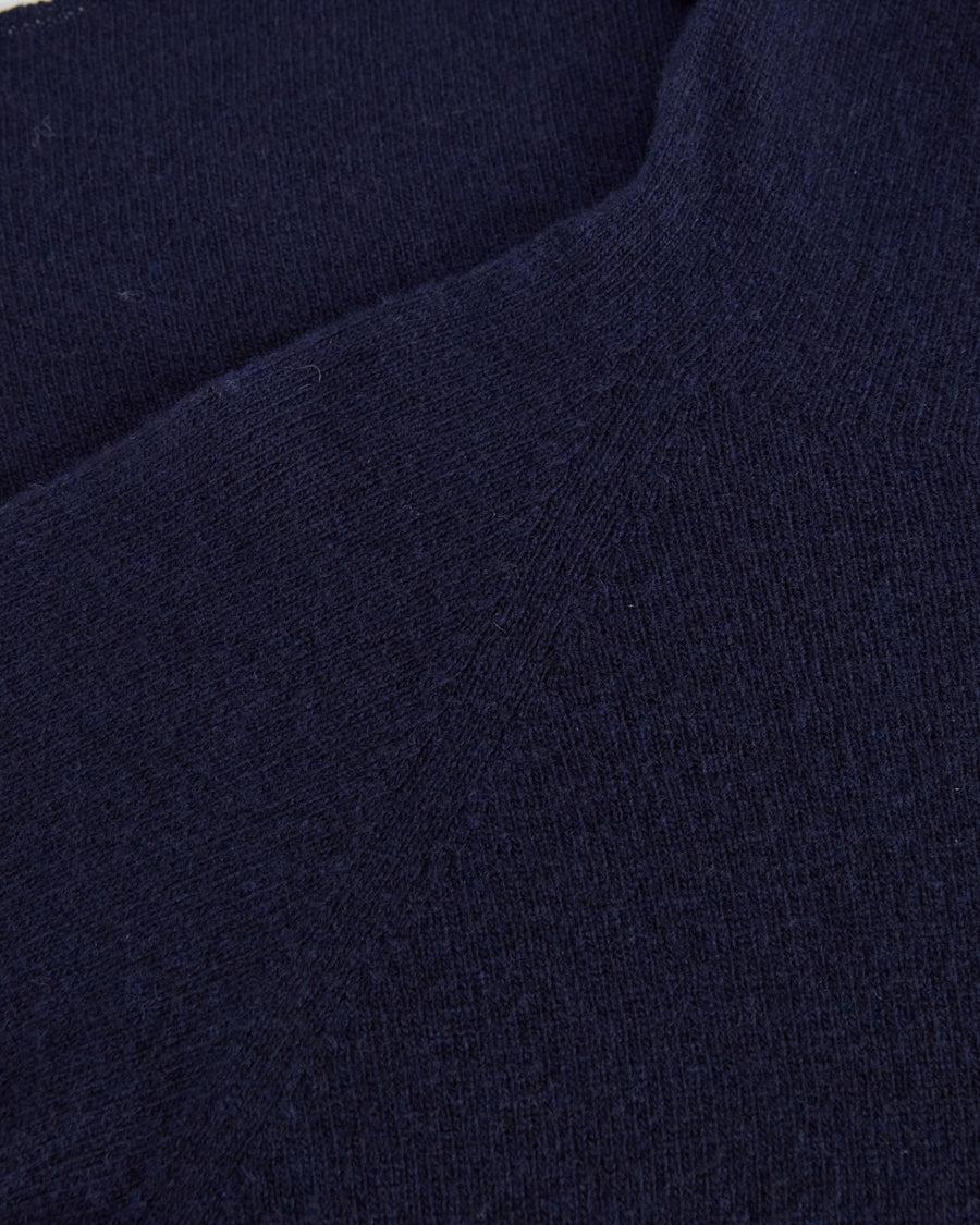 Scaglione TURTLE NECK SLIM RAGLAN SEAMLESS NAVY Cyber Monday