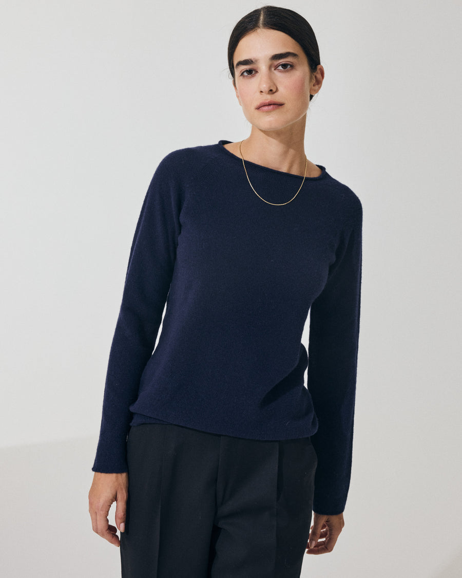 Scaglione ROUND NECK SLIM RAGLAN SEAMLESS NAVY Offerta Giorno del Papà