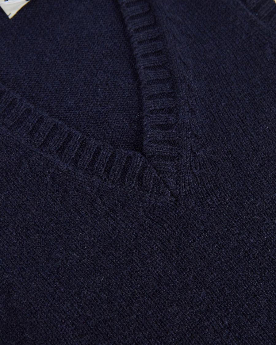 Scaglione GILET SOFT HYBRID CASHMERE NAVY Latest fashion
