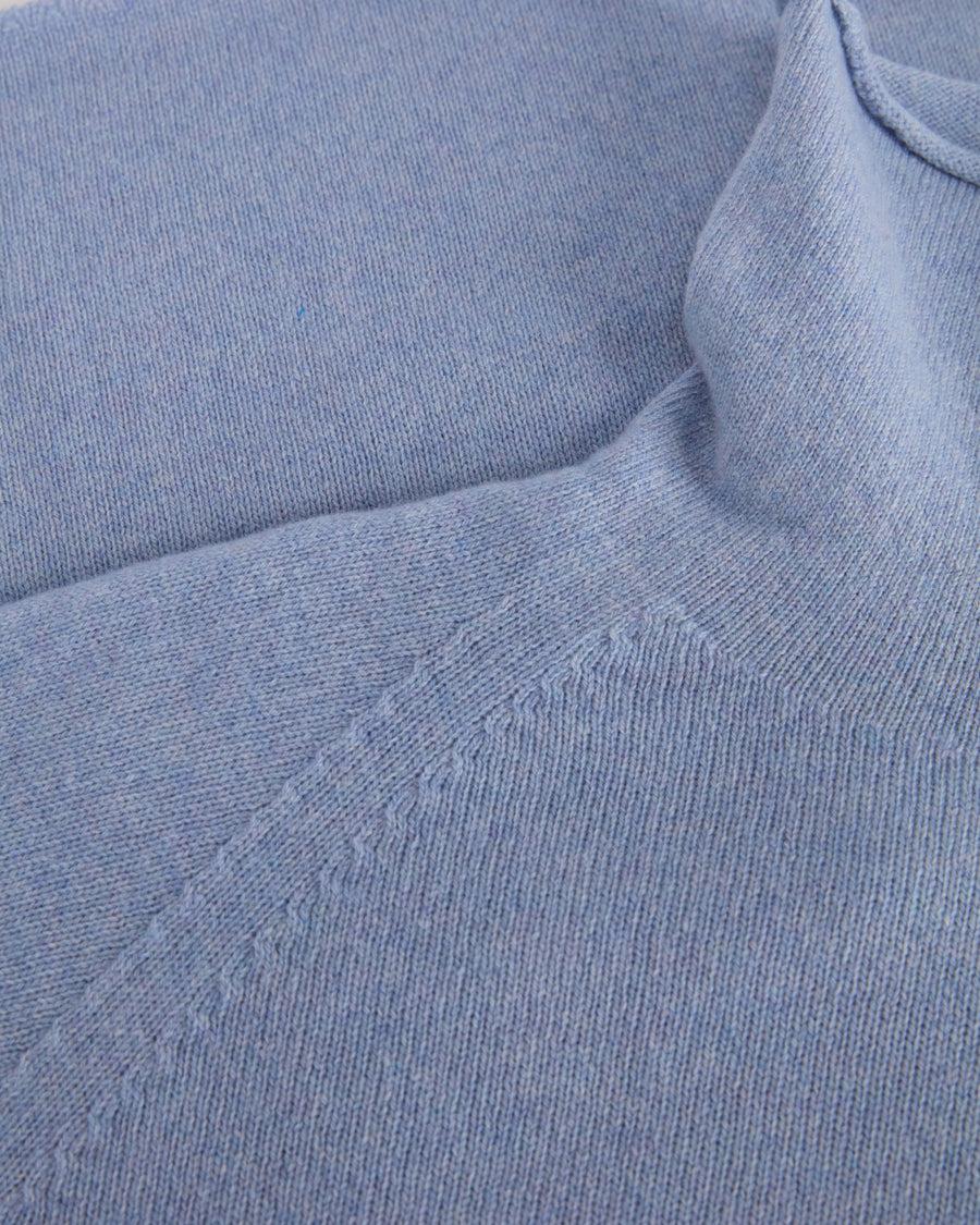 Scaglione TURTLE NECK RAGLAN SEAMLESS HYBRID CASHMERE CELESTE Lightning offer