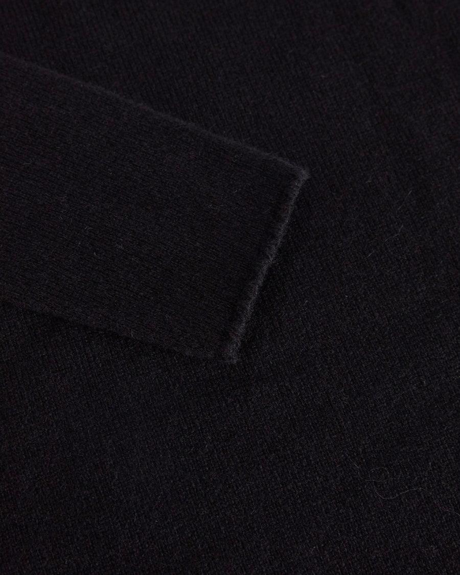 Scaglione TURTLE NECK RAGLAN SEAMLESS HYBRID CASHMERE BLACK Liquidazione