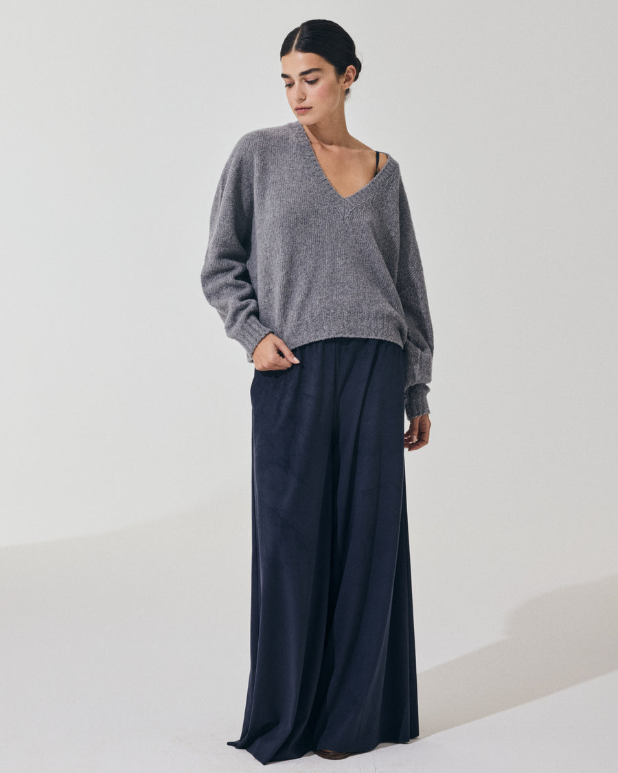Scaglione V NECK OVER PUFFED CASHMERE GREY Comprane uno, ottenene uno gratis