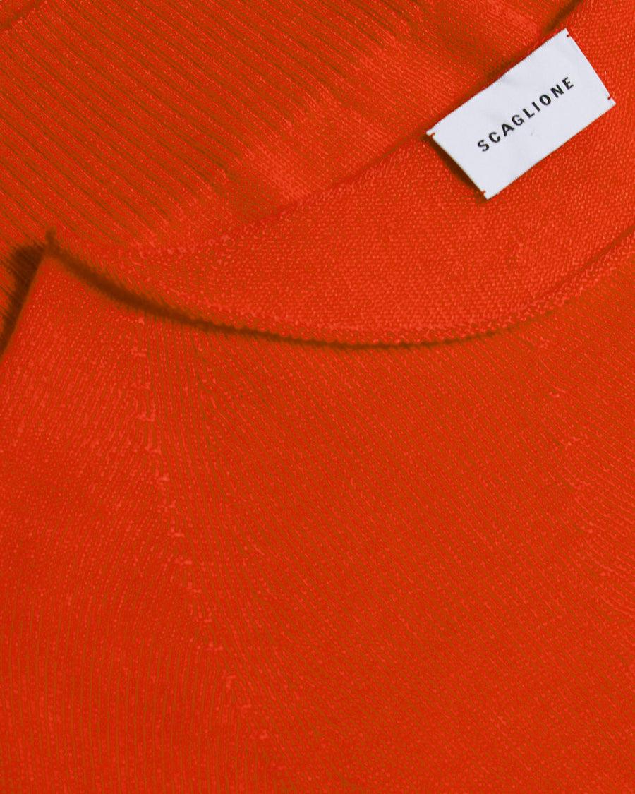 Scaglione BOAT NECK SEAMLESS MERINO CARROT Sostegno trimestrale