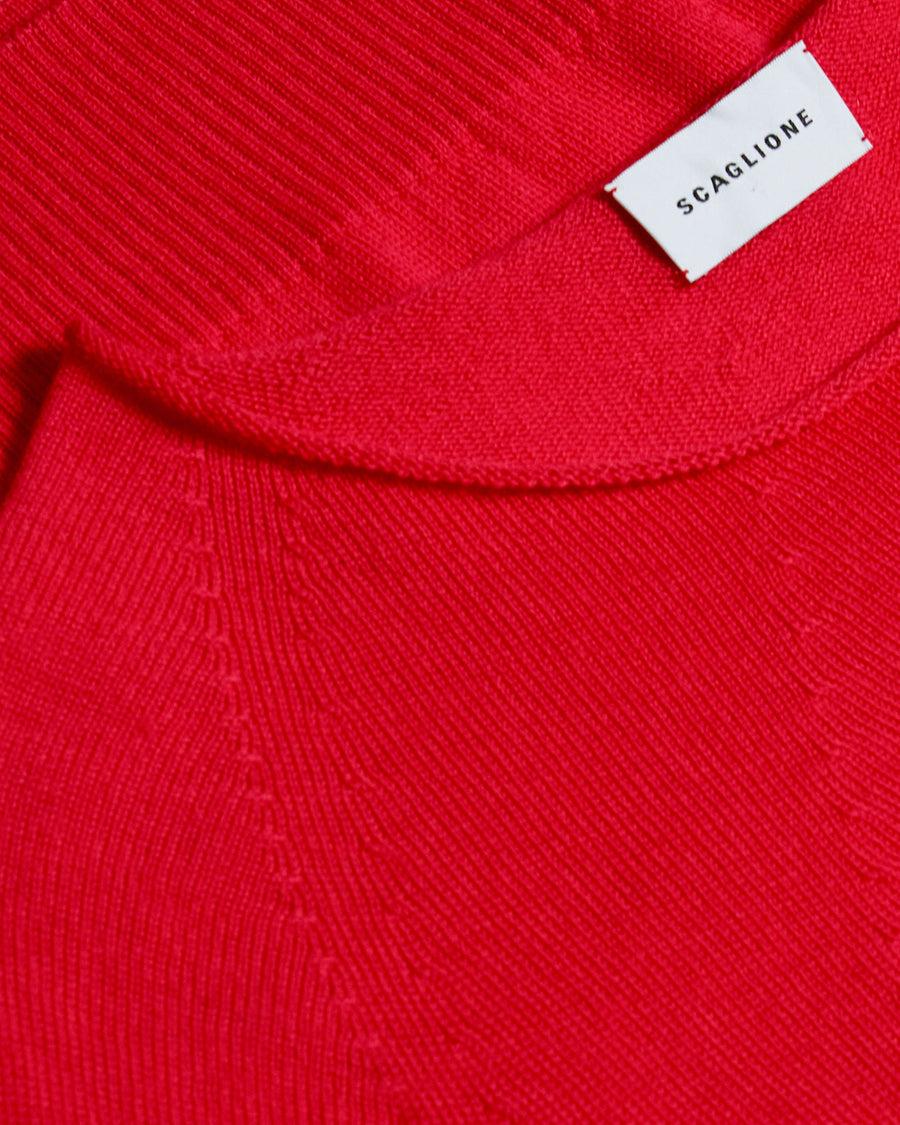 Scaglione BOAT NECK SEAMLESS MERINO CORAL Super sconto