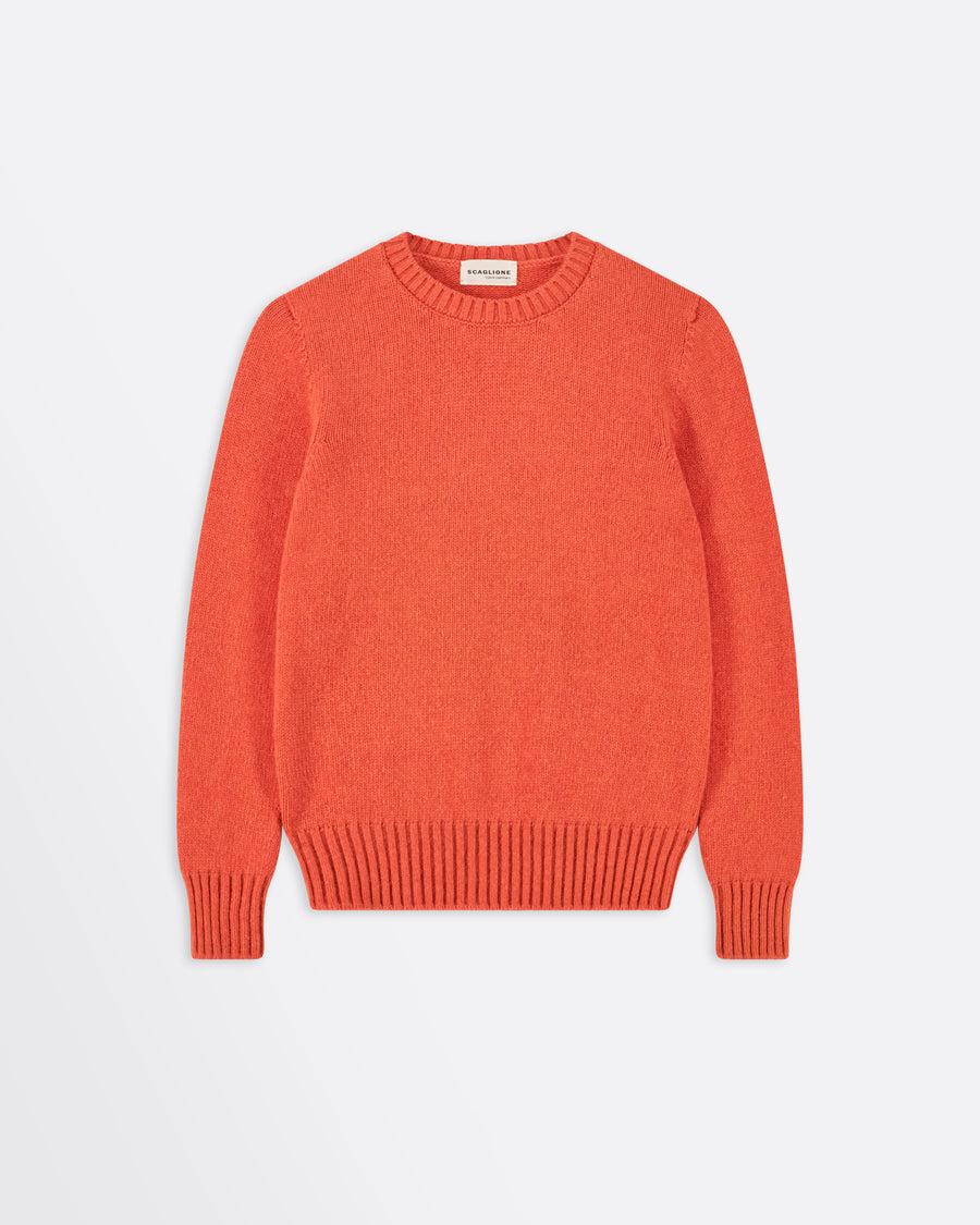 Scaglione ROUND NECK SOFT HYBRID CASHMERE CARROT Enormi sconti