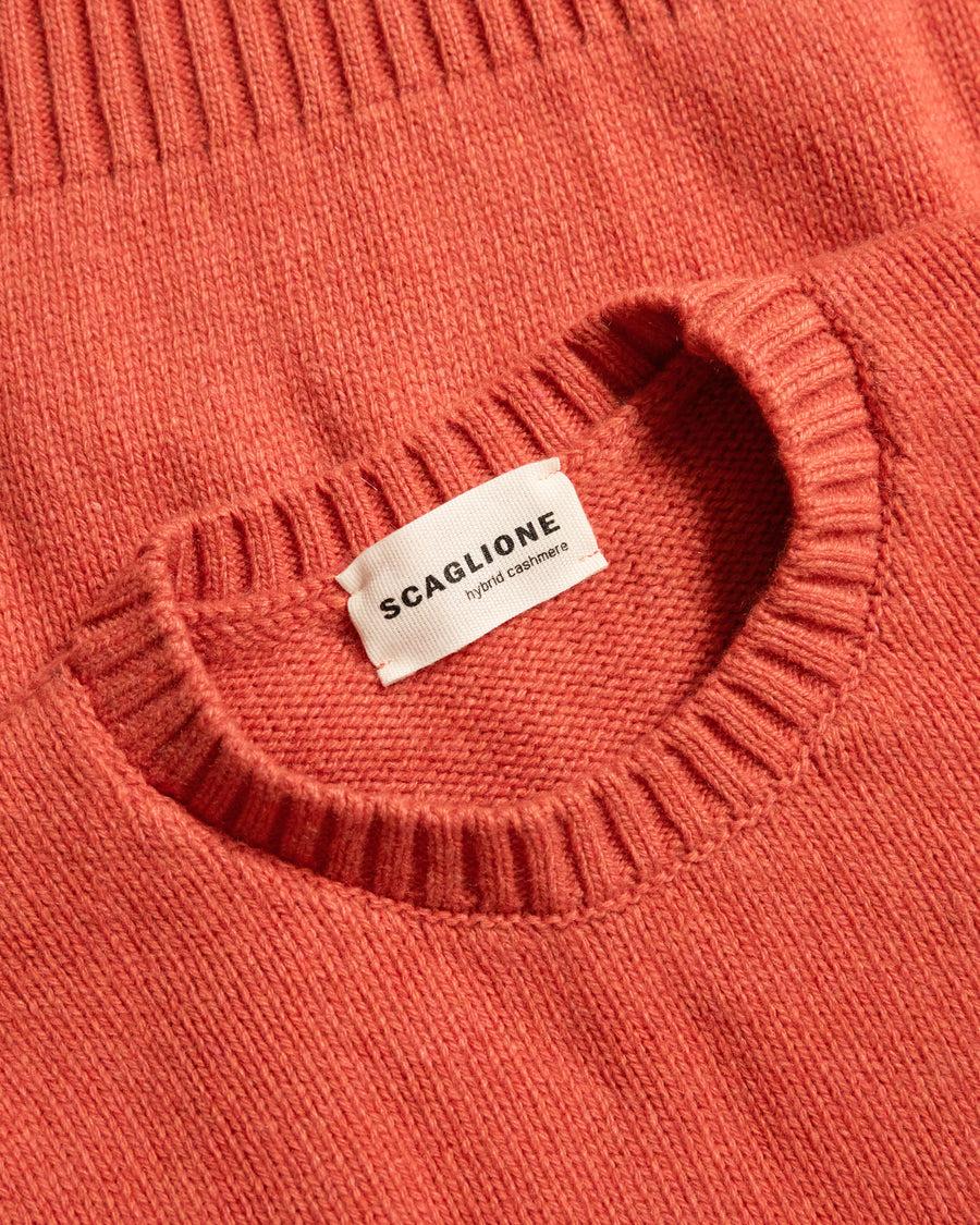 Scaglione ROUND NECK SOFT HYBRID CASHMERE CARROT Enormi sconti