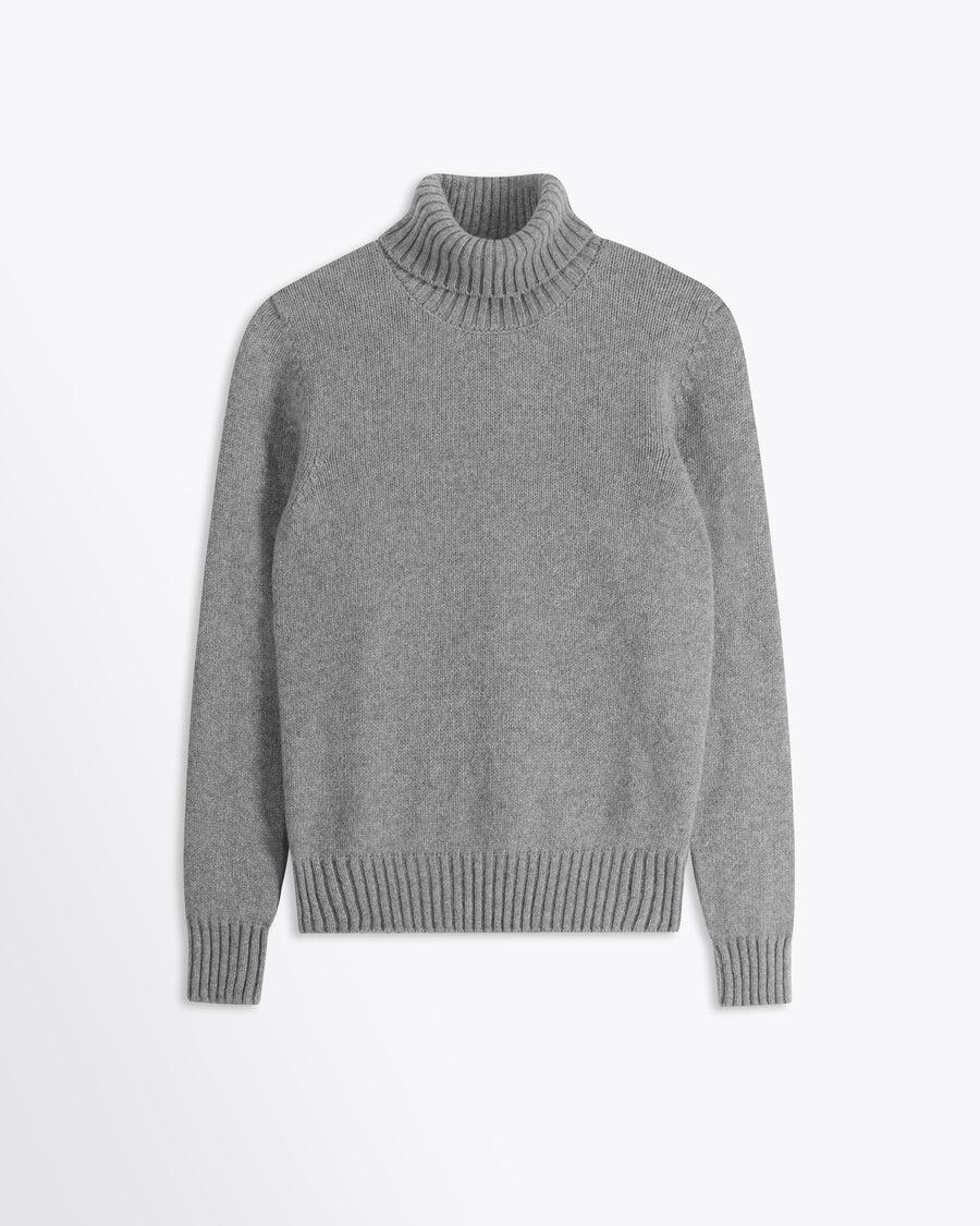 Scaglione TURTLE NECK SOFT HYBRID CASHMERE GREY Black Friday Prezzi
