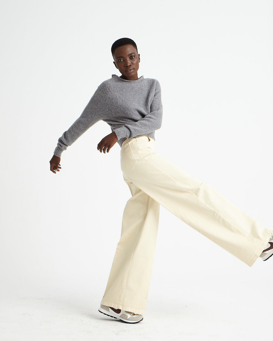 Scaglione BOAT SEAMLESS PUFFED CASHMERE GREY Spedizione Gratuita