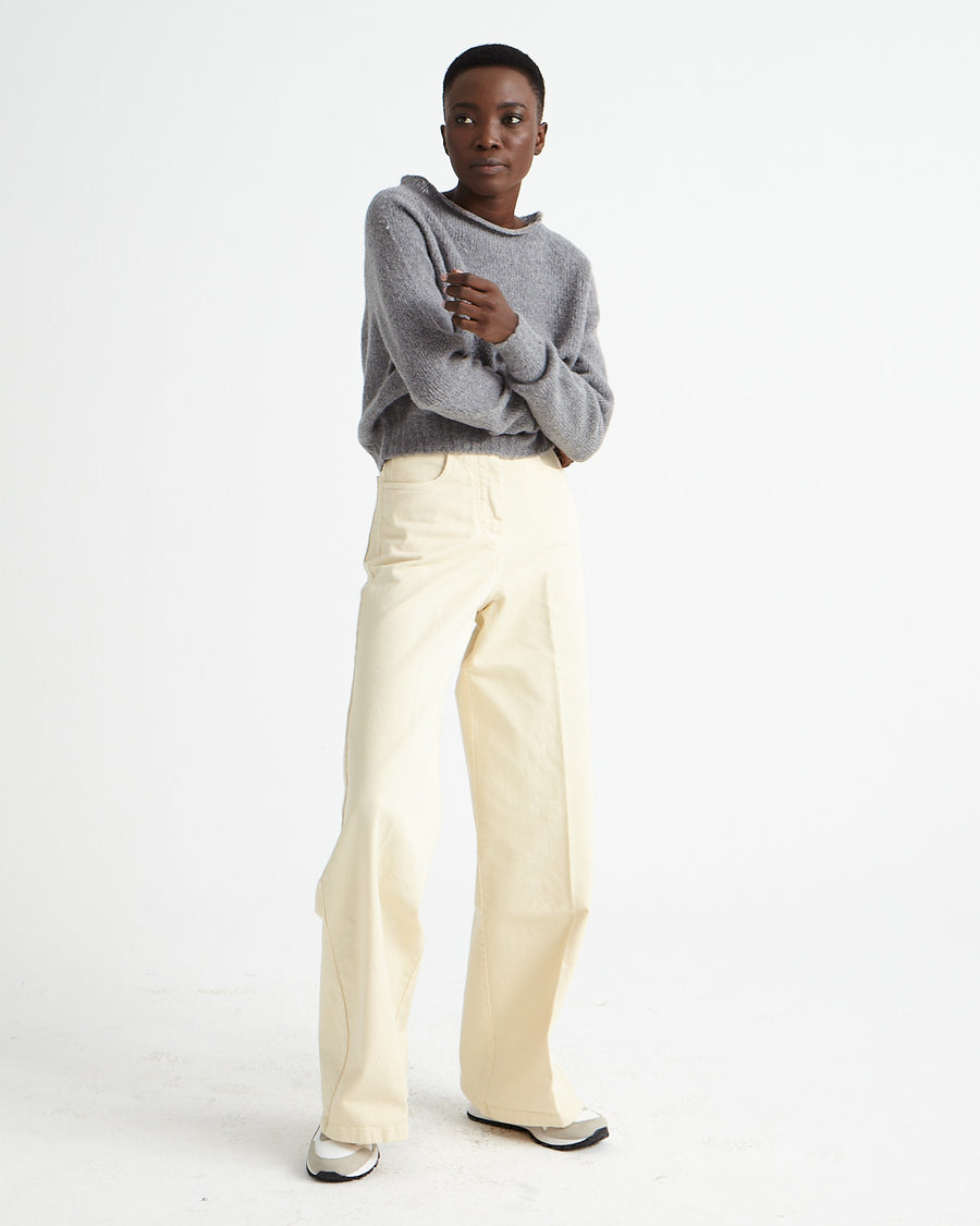 Scaglione BOAT SEAMLESS PUFFED CASHMERE GREY Spedizione Gratuita