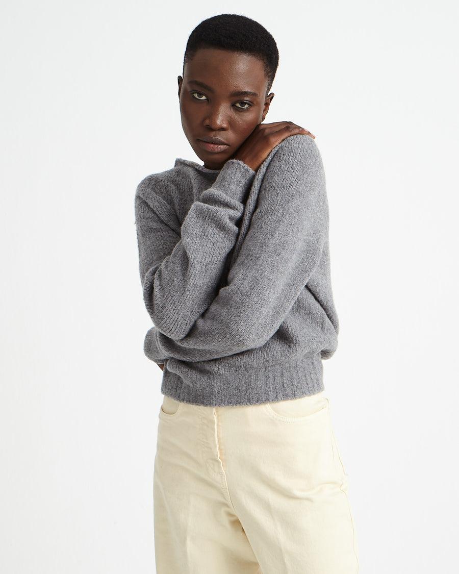 Scaglione BOAT SEAMLESS PUFFED CASHMERE GREY Spedizione Gratuita
