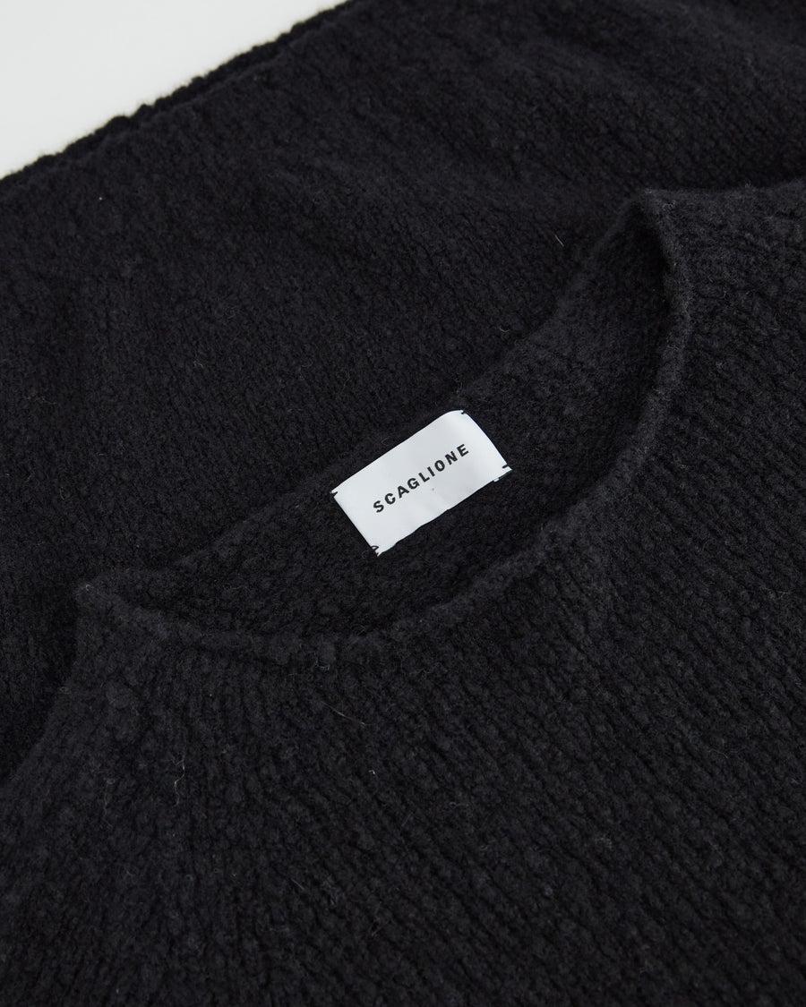 Scaglione BOAT SEAMLESS PUFFED CASHMERE BLACK Pezzi Unici