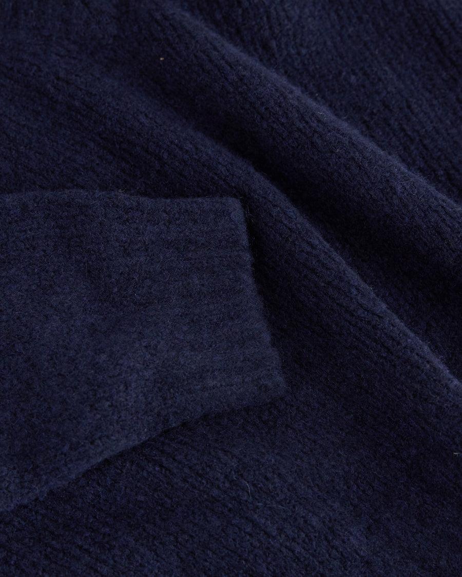 Scaglione V NECK OVER PUFFED CASHMERE NAVY Qualità Garantita