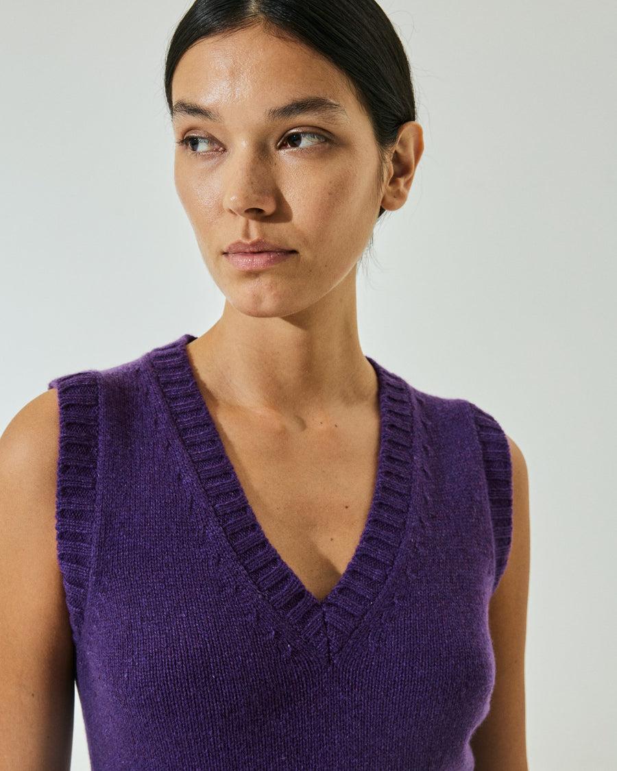 Scaglione GILET SOFT HYBRID CASHMERE PURPLE Online