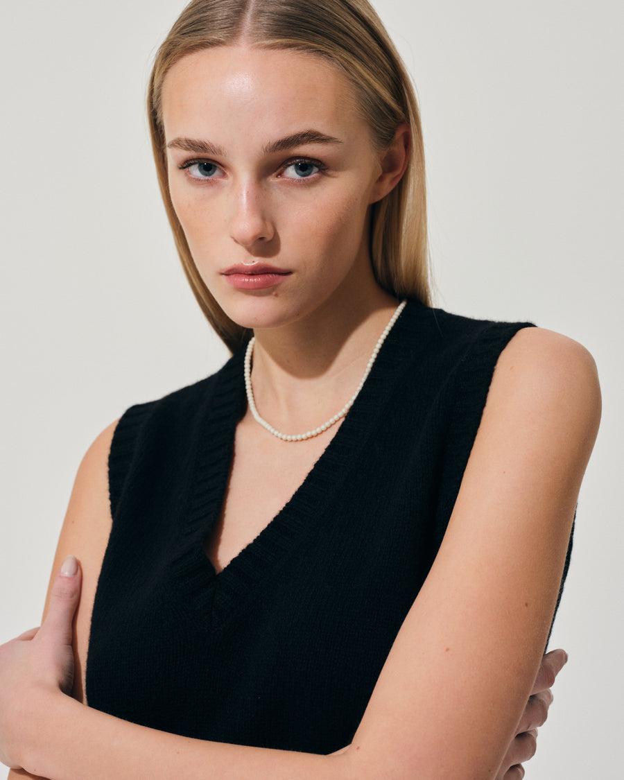 Scaglione GILET SOFT HYBRID CASHMERE BLACK In Vendita