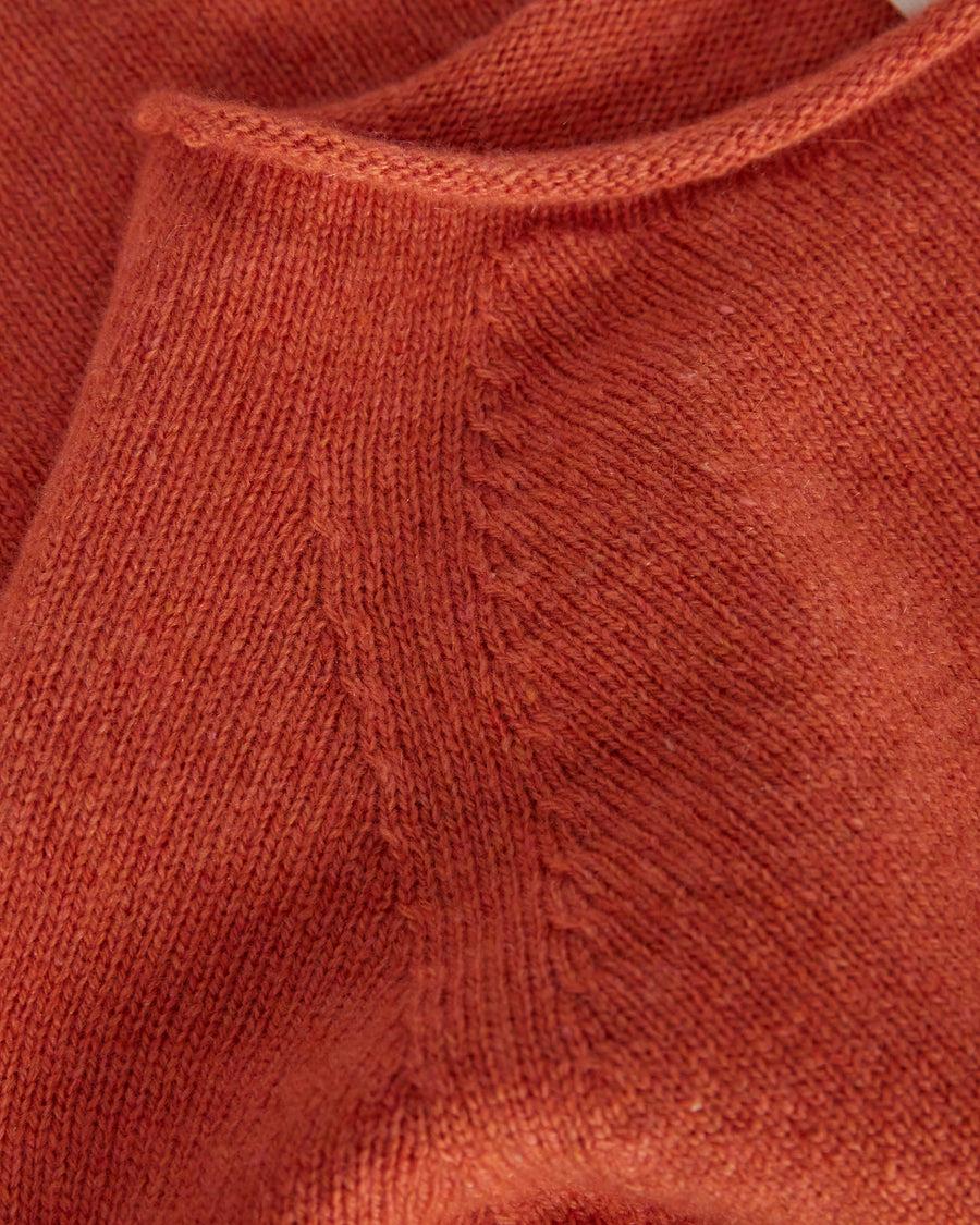 Scaglione ROUND NECK RAGLAN SEAMLESS HYBRID CASHMERE CARROT Saldi