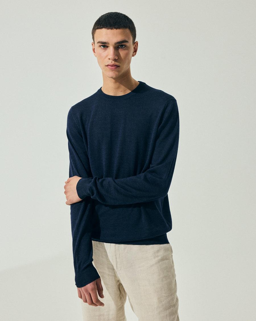 Scaglione ROUNDNECK FINELUX NAVY Grande vendita