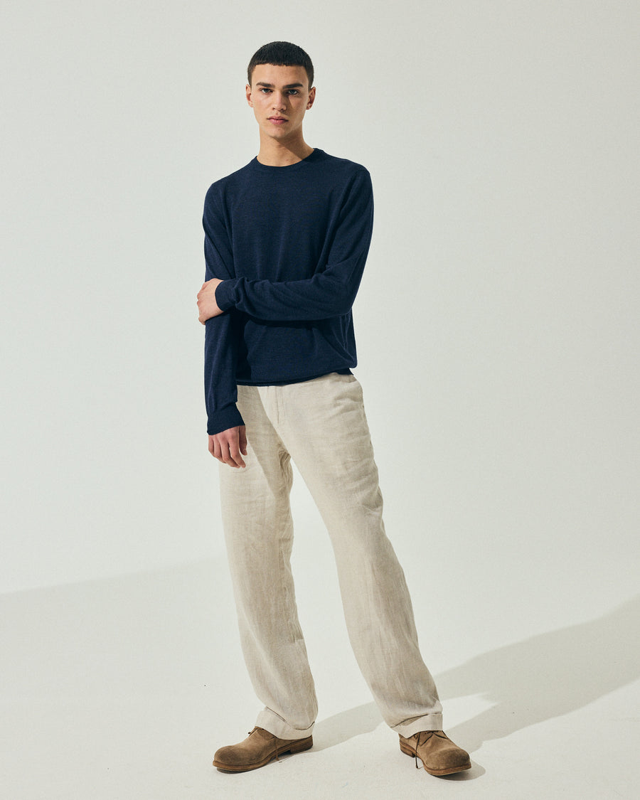 Scaglione ROUNDNECK FINELUX NAVY Grande vendita