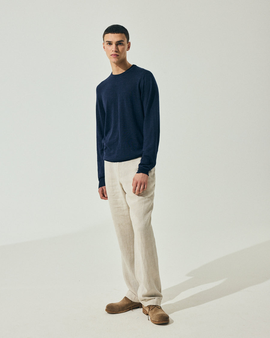 Scaglione ROUNDNECK FINELUX NAVY Grande vendita