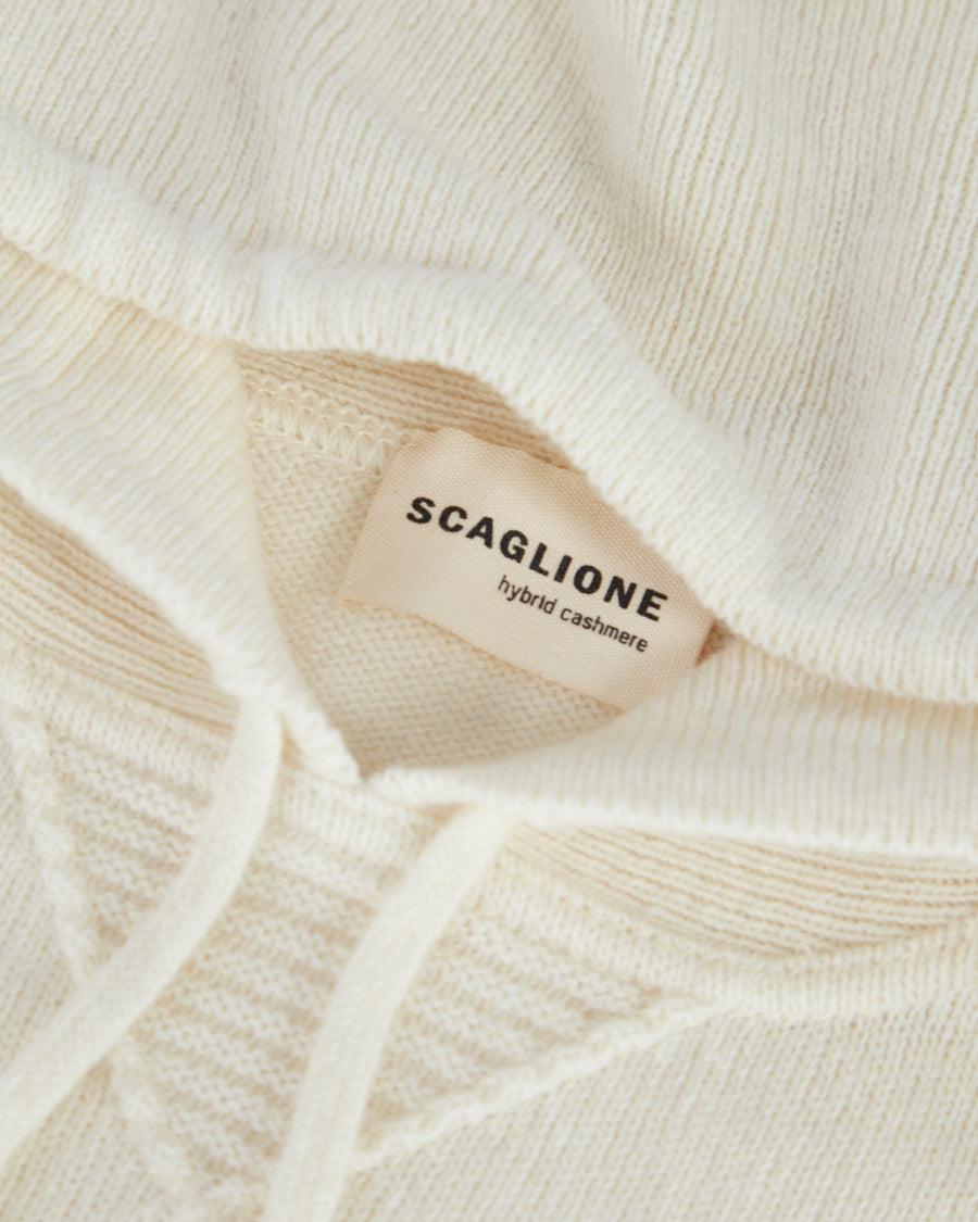 Scaglione HOODY RAGLAN HYBRD CASHMERE MILK Shopping online