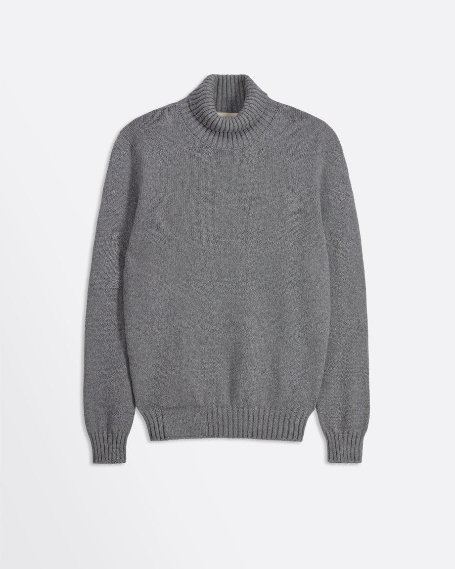 Scaglione TURTLE NECK SOFT HYBRD CASHMERE GREY Vendite stagionali
