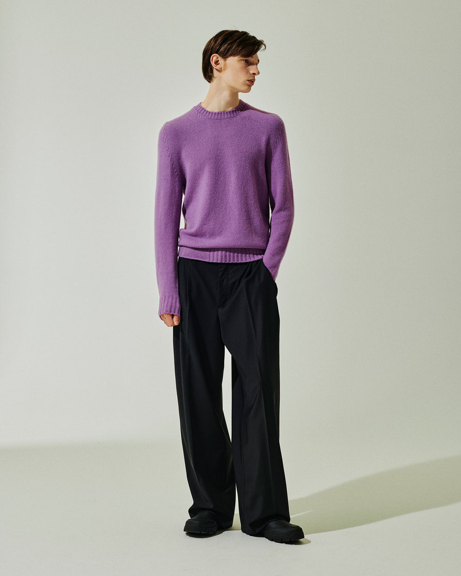Scaglione ROUND NECK SOFT HYBRD CASHMERE LILAC Black Friday