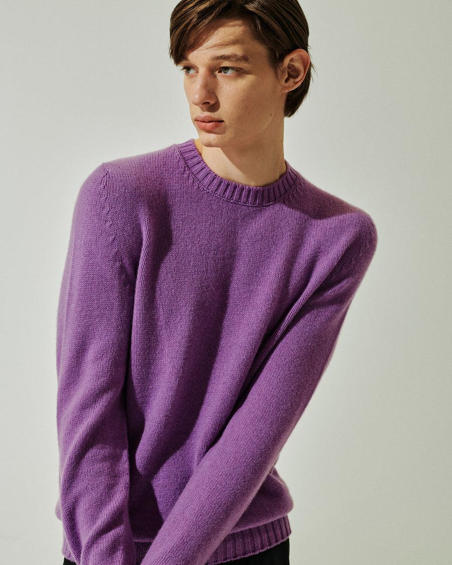 Scaglione ROUND NECK SOFT HYBRD CASHMERE LILAC Black Friday