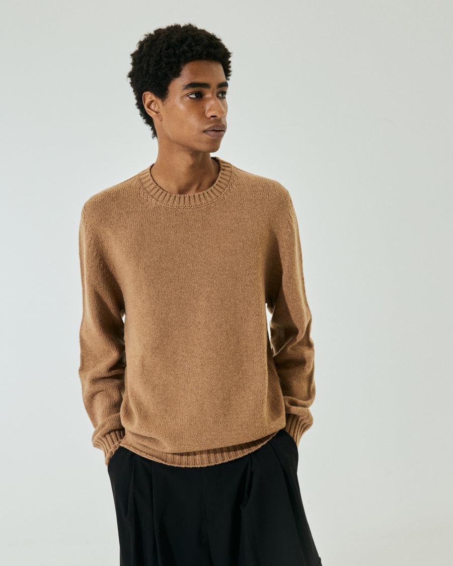 Scaglione ROUND NECK SOFT HYBRD CASHMERE CARAMEL Offerta per la Festa della Mamma