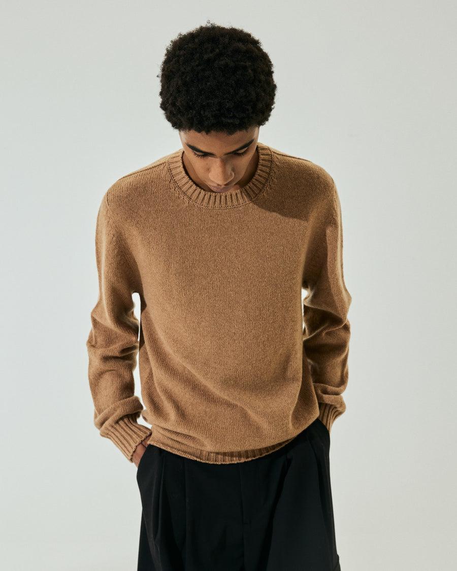 Scaglione ROUND NECK SOFT HYBRD CASHMERE CARAMEL Offerta per la Festa della Mamma