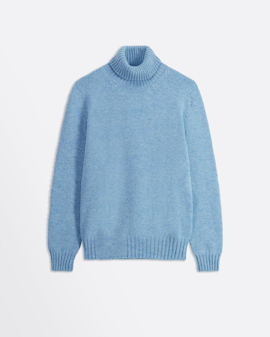 Scaglione TURTLENECK SEAMLESS SOFTWOOL BABYBLUE Offerta Giorno del Papà